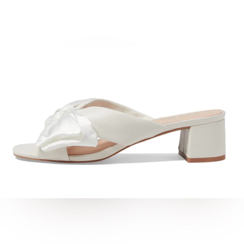 Jack Rogers Ivory Knot-Detail Block Heel Mule